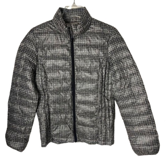 Women’s 32 Degrees Weatherproof Black Plaid Puffer Jacket Size Medium! - Picture 2 of 6